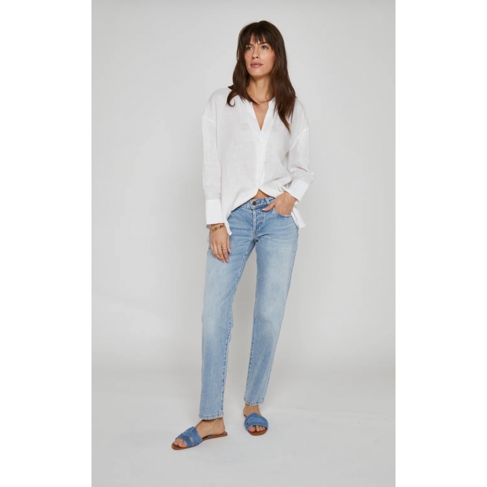 Oliver Logan Chester Slim Straight Jeans Light Indigo Worn Low Rise Size 30P